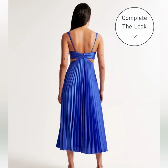 Pleated cutout Abercrombie wedding guest dress - Picture 6 of 6